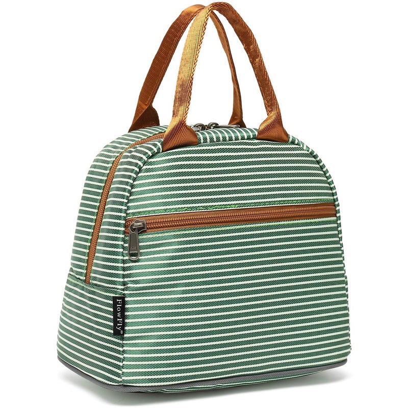 FlowFly Insulated Lunch Cooler Bag - Tote Bag Organizer for Women/Men, Green - Image 1